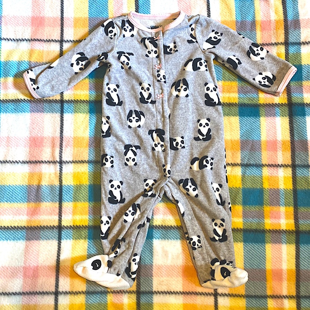 Carters Infant panda onesie. Size 6m. Never worn.
